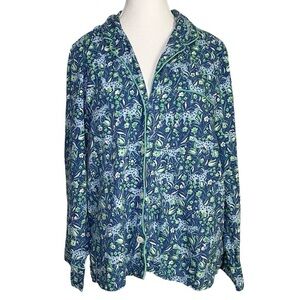 J. Crew Long Sleeve Cotton Poplin Pajama Top- Fauna Floral